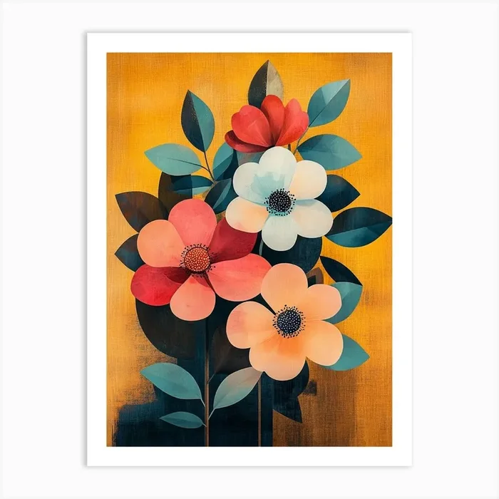 Flowers In A Vase 113 Art PrintS by Shadesigns