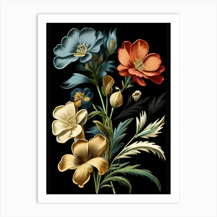 Flowers In A Vase 7 Art Print by Artistry Innovare