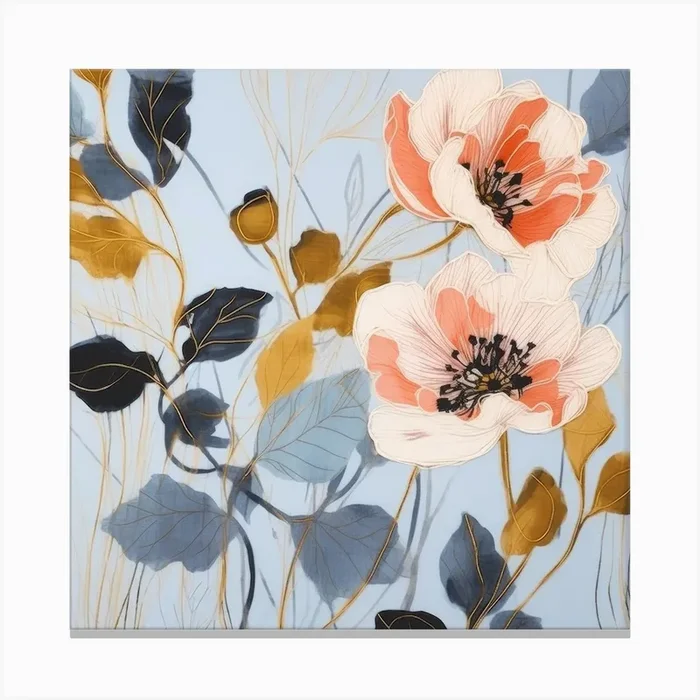 Flowers Of Grace 3 Canvas Print by LAZAR STUDIO