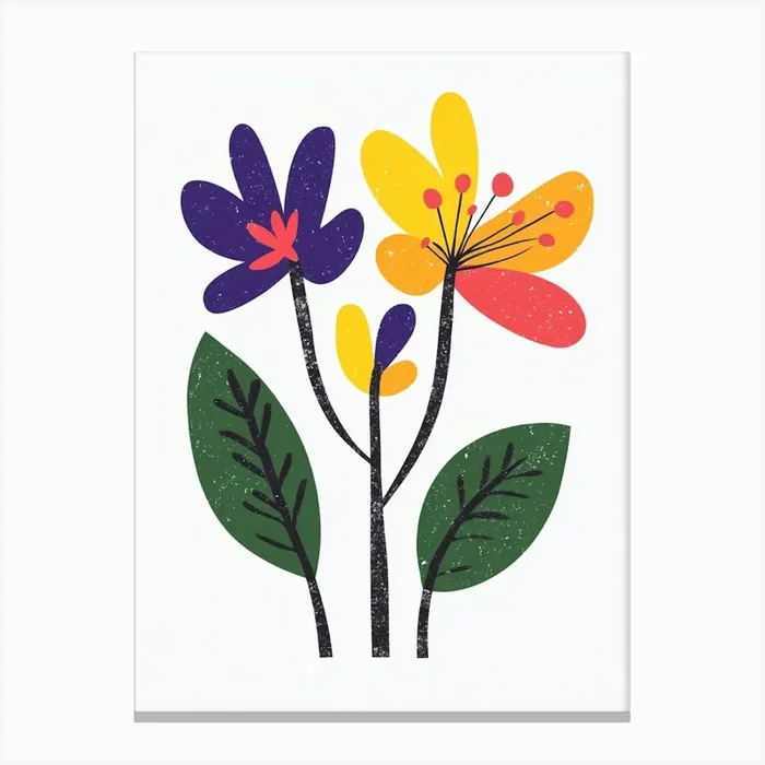 Flowers On A White Background 30 Canvas PrintS by Shadesigns