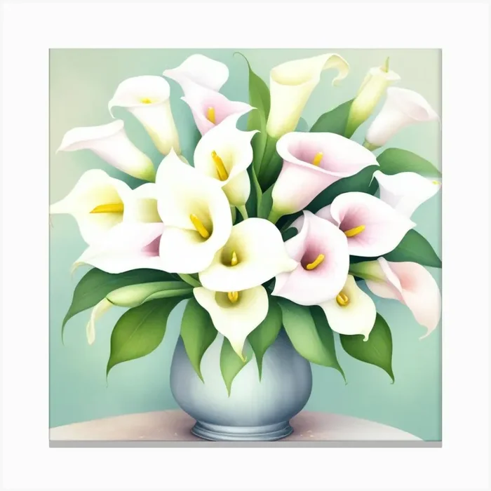 Flowers pastel IDEAS 4 Canvas Print by FATSLIM