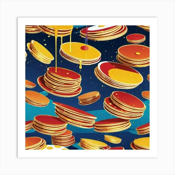 Flying pancakes Art Print by ZCOGRAPHICS