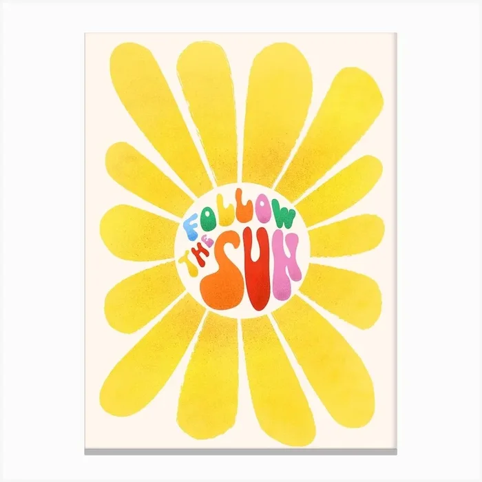 Follow The Sun Canvas Print by showmemars
