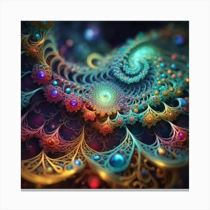 fractal lace Canvas PrintC by CardinalBiggles