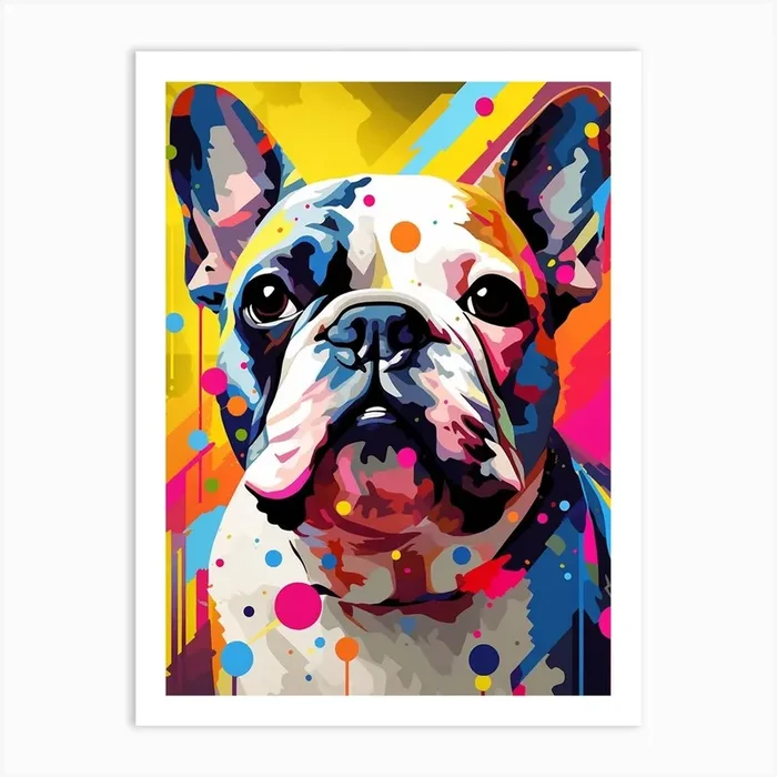 French Bulldog Pop Art Paint 2 Art Print by PopArt Pals
