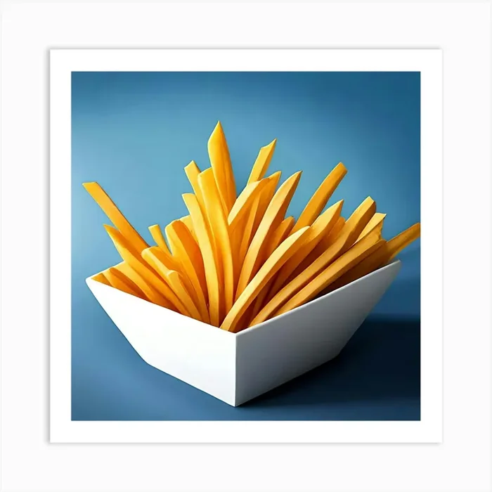 French Fries In A Bowl 1 Art Print by ZCOGRAPHICS