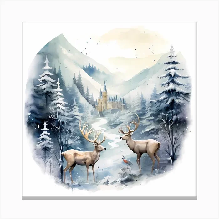 Frosty Illusions Canvas Print by Quantum Vivid Digital Art