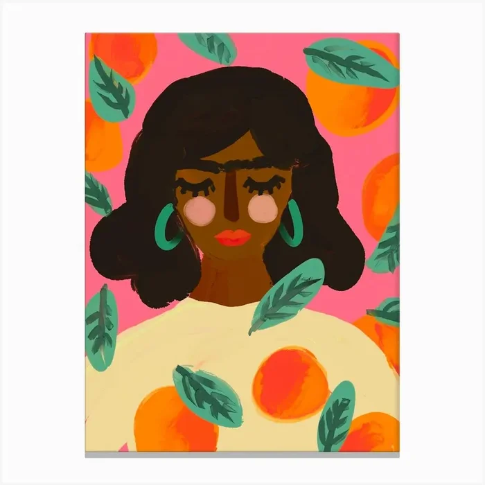 Fruits Rain Canvas Print by Treechild