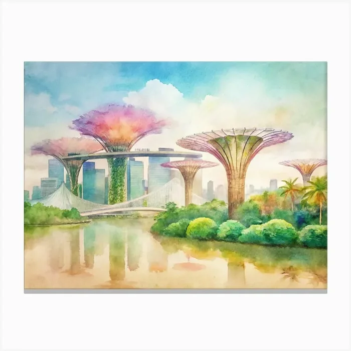 Gardens By The Bay Canvas Print by Posterly Studio home decor