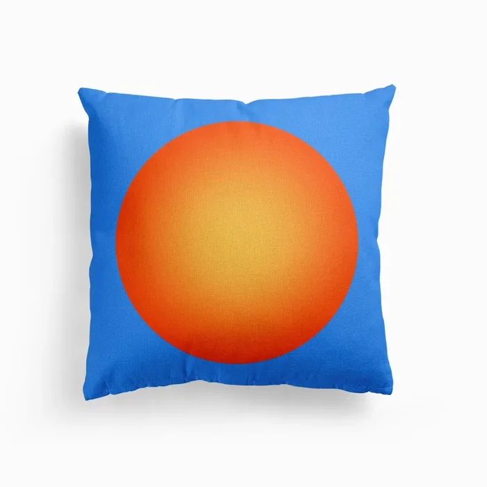 Gaussian Blur Orange Canvas Cushion by Jodi Feddon