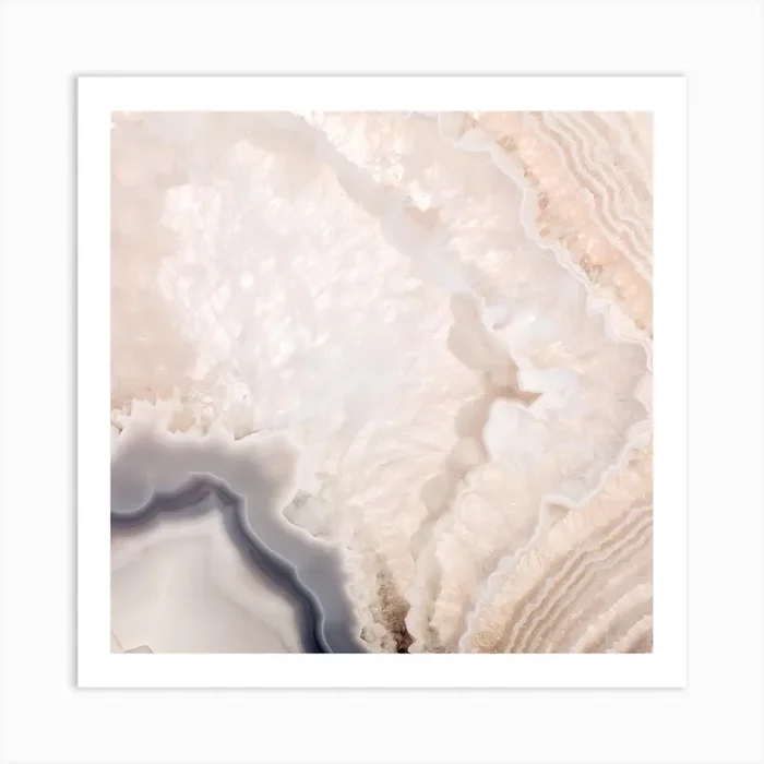 Gemstone Geode Square Art Print by Boheme At Home