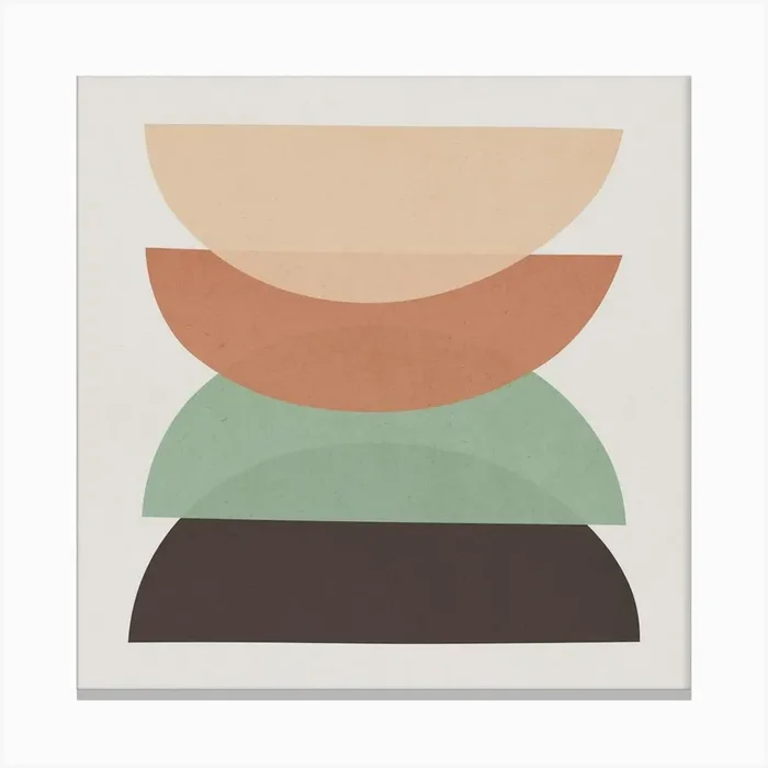 Geometry with expressive circles 2 Canvas Print by Vitor Costa