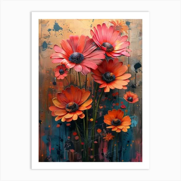 Gerberas Art Print by DamianLuna