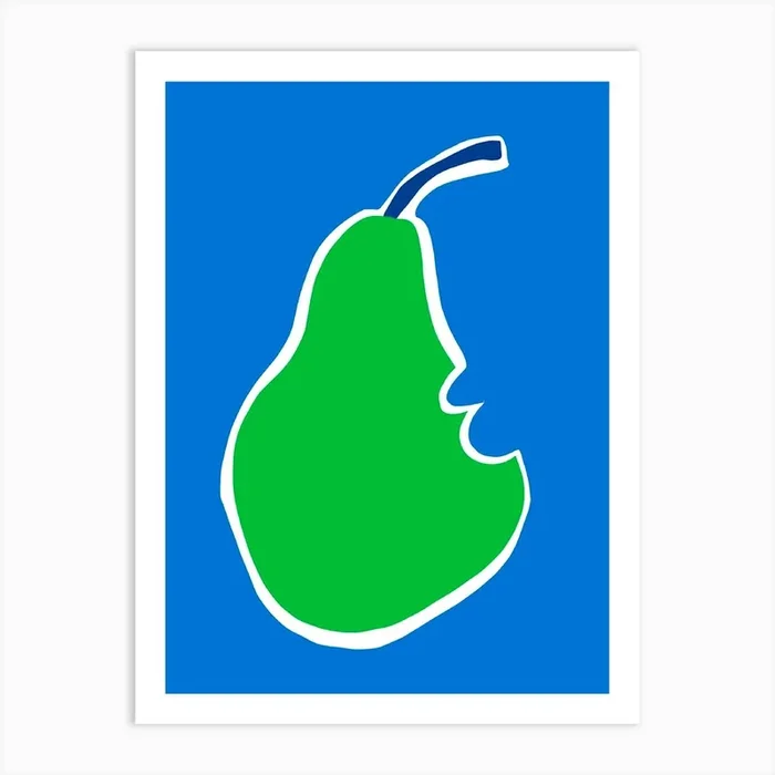 Giant green Pear Art Print by Molly Gransden