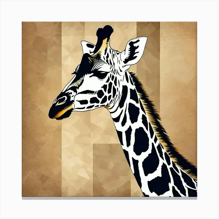 Giraffe head Canvas Print by ZCOGRAPHICS