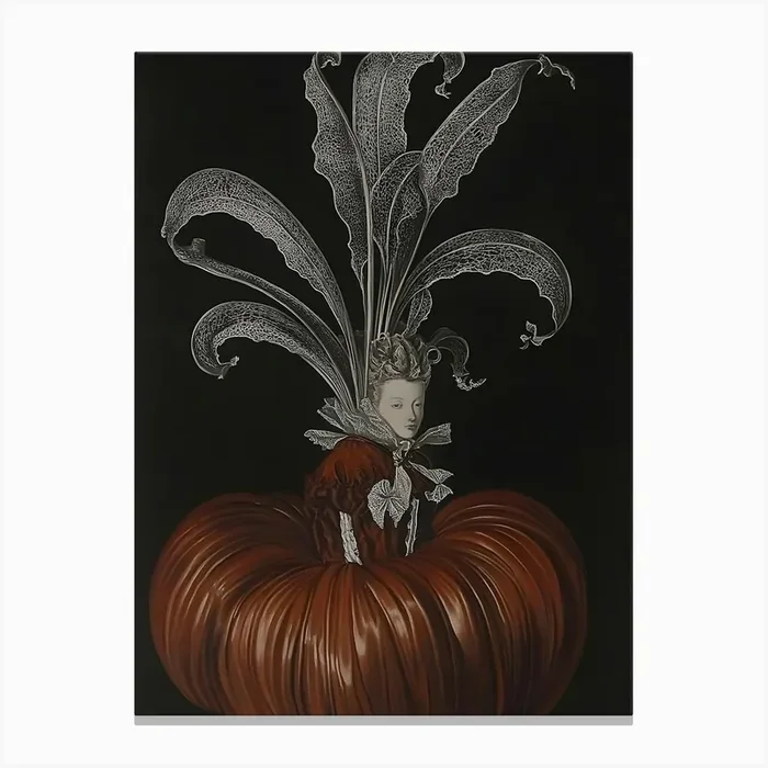Girl In A Pumpkin Canvas PrintA by ArtMart