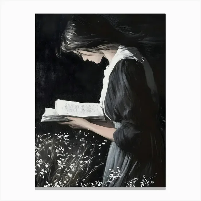 Girl Reading A Book 2 Canvas PrintA by ArtMart