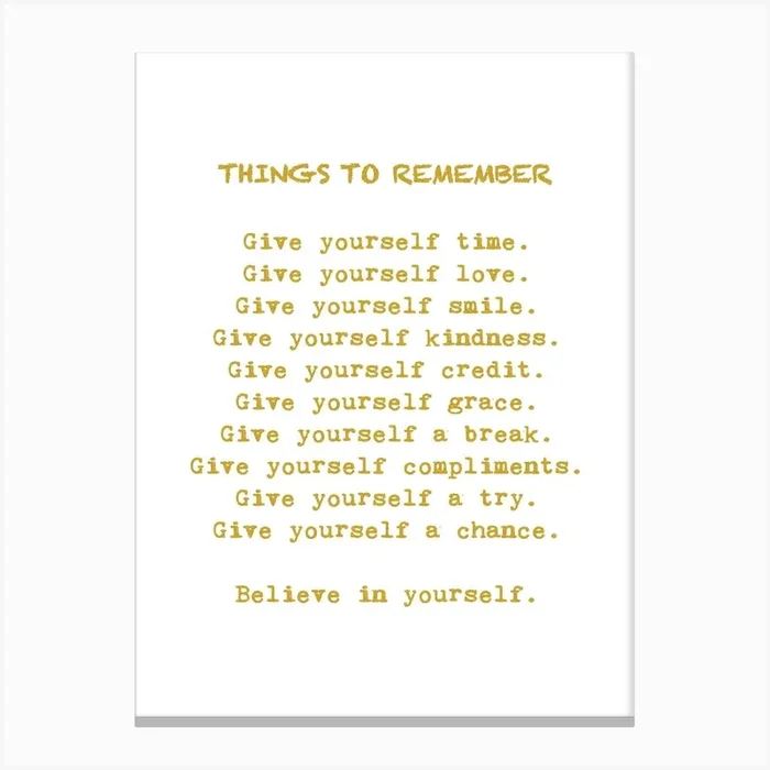 Give Yourself Canvas Print by Off Studio