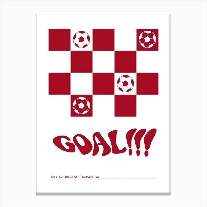 Goal My Dream Team Dark Red Canvas Print by Planeta444