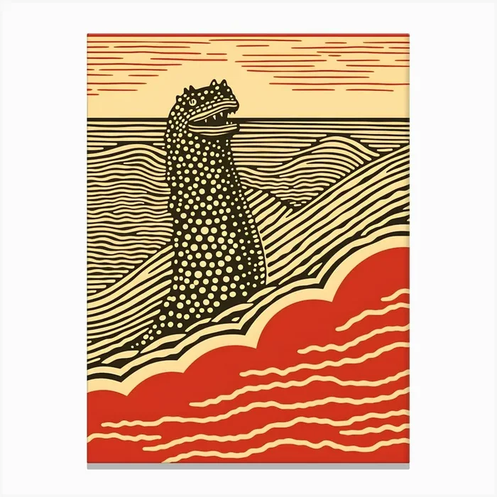 Godzilla 1 Canvas Print by DigitalDoodle