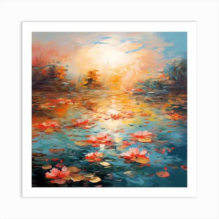 Golden Hour Impression Art Print by Quantum Vivid Digital Art