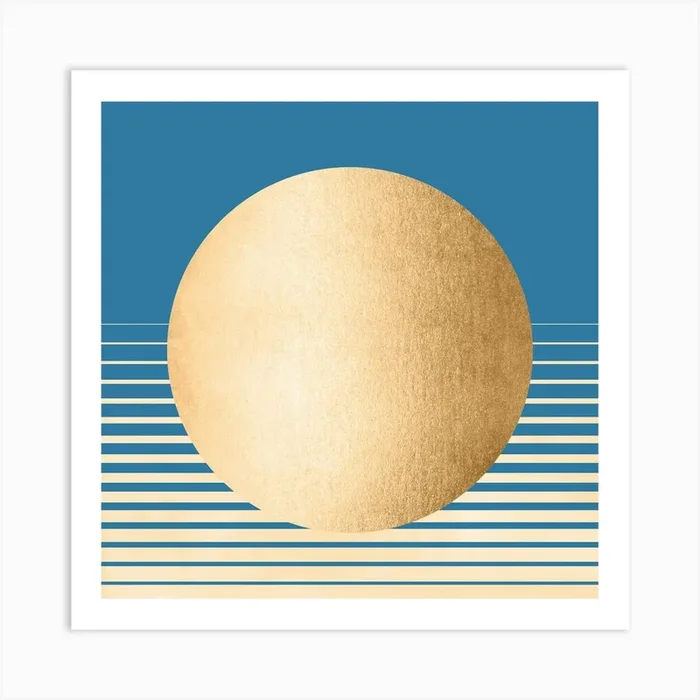 Golden Sun – Modern Boho Art PrintN by NatureMagick