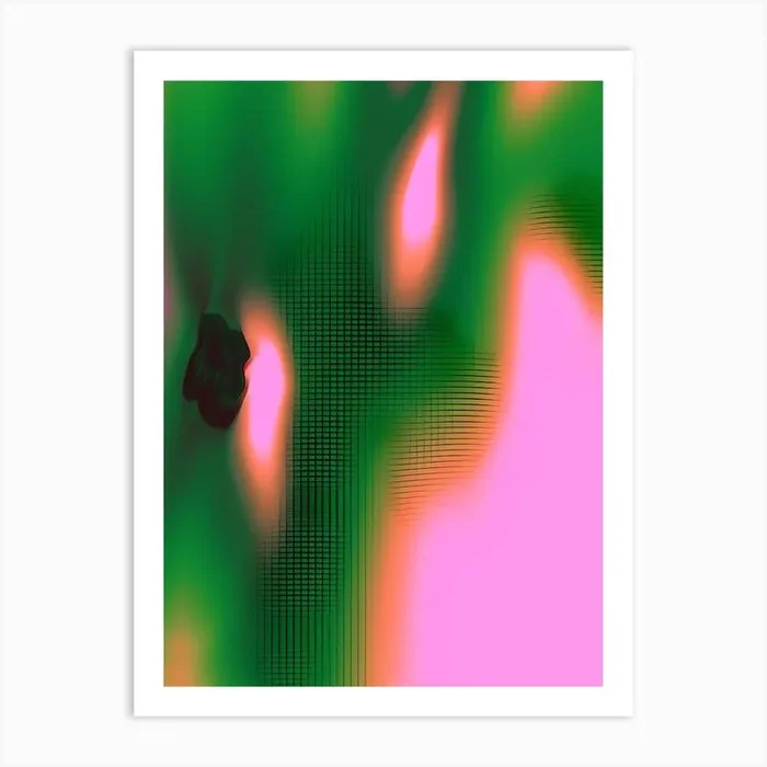Green and Pink vivid Gradient Art Print by Printful Perspectives