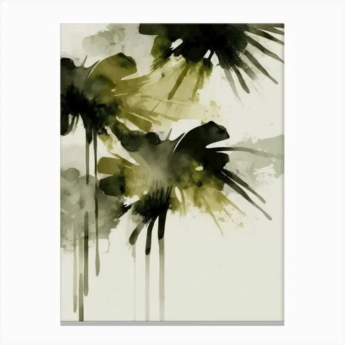 Green Flowers No 2 Canvas Print by Treechild