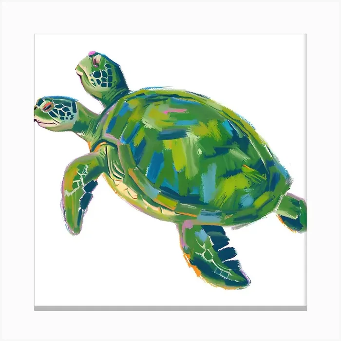 Green Sea Turtle 02 Canvas Print by Lisa Baum