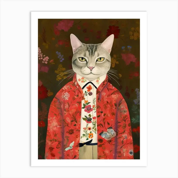 Gucci Fashionista Cats 5 Art Print by Mambo