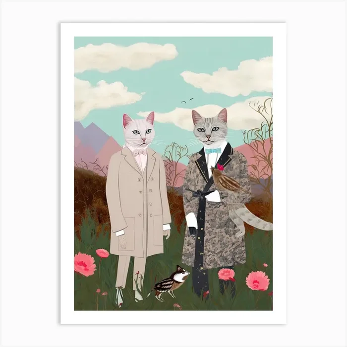 Gucci Fashionista Cats 9 Art Print by Mambo