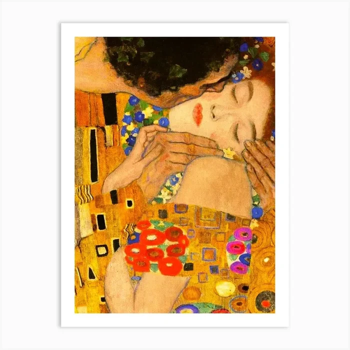 Gustav Klimt, The Kiss, Close Up Detail HD Art PrintFS by Free Spirits & Hippies