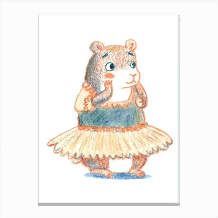 Hamster Girl Surprised Canvas Print by Romica Jones