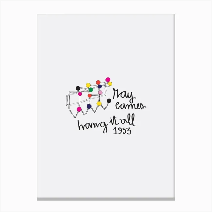 Hang it All Eames Canvas Print by Sira Lobo
