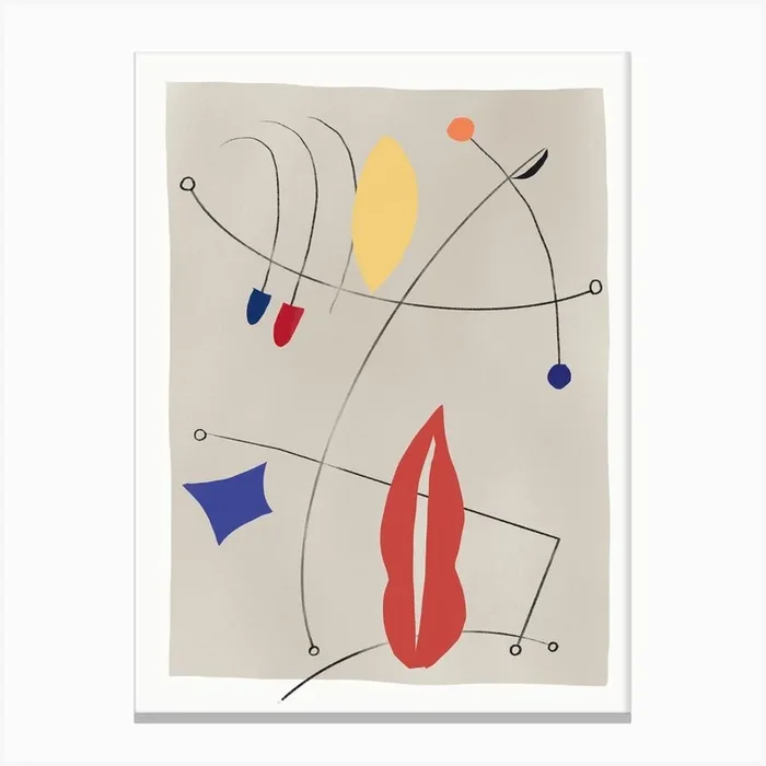 Hanging shapes Canvas Print by Little Dean