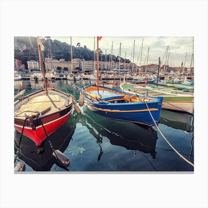 Harbor In Nice Canvas Print by Manjik Pictures