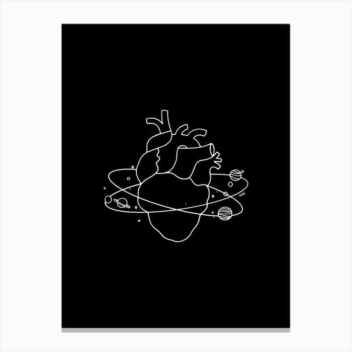 Heart Space Canvas Print by Ninhol