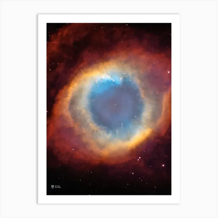 Helix Nebula. NGC 7293 ⛔ HQ-quality (NASA Hubble Space Telescope) — space poster, science poster, space photo Art Print by Synthwave1950