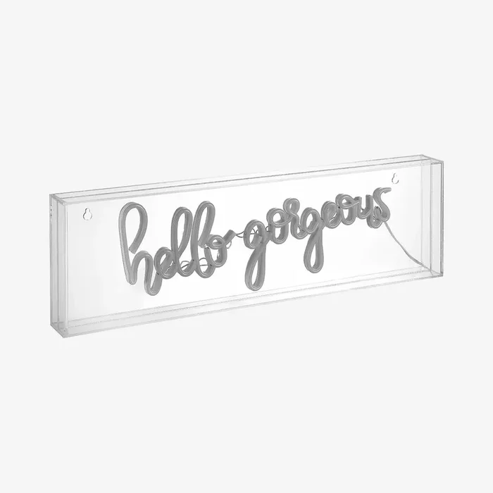 Hello Gorgerous Contemporary Glam USB Operated LED Neon Lamp – Yellow by JONATHAN Y