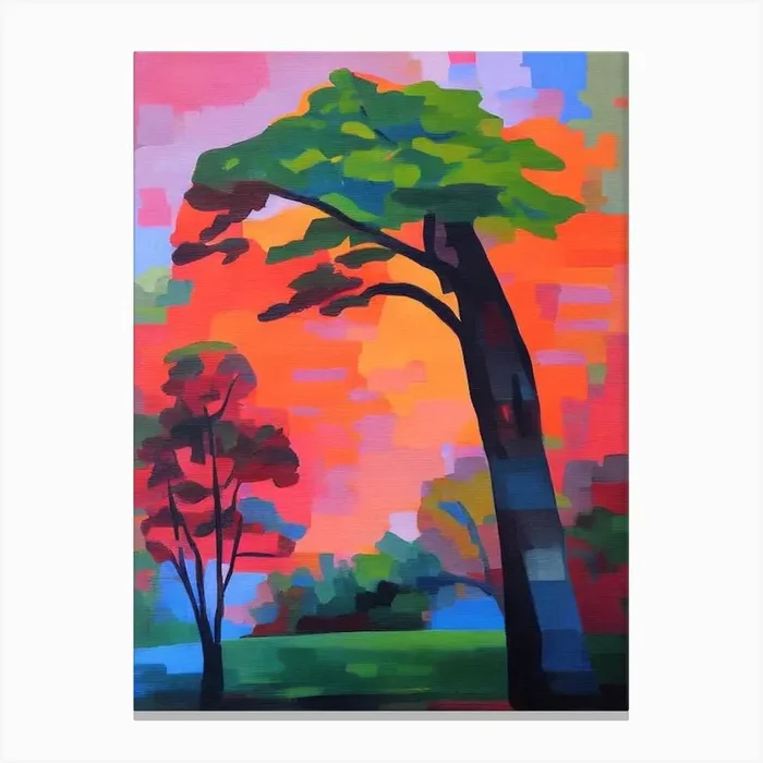 Hickory Tree Cubist Canvas PrintAI by Arboreal Impressions