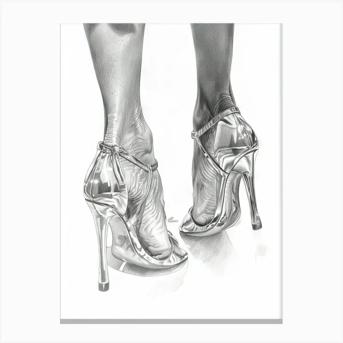 High Heeled Shoes 9 Canvas PrintCZ by Count Zero