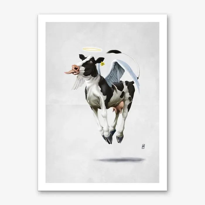 Holy Cow (Wordless) Art Print by Rob Snow