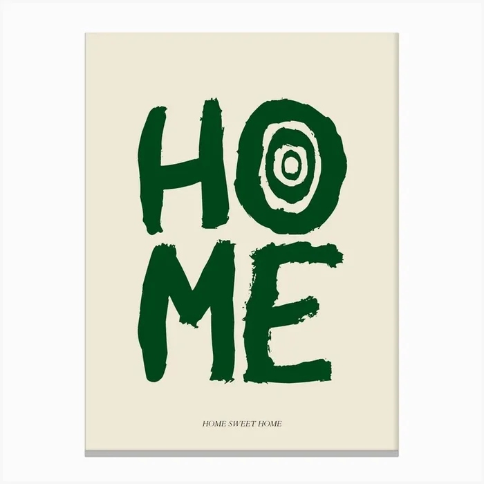 HOME Green Print Canvas PrintM by MRHWALLPRINTS
