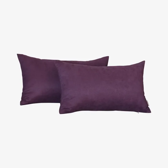 Honey Decorative Lumbar Throw Pillow Covers – Purple – Set of 2 by MIKE & Co. New York