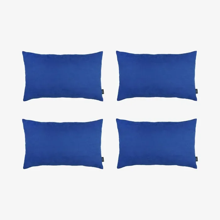 Honey Decorative Lumbar Throw Pillow Covers – Sapphire Blue – Set of 4 by MIKE & Co. New York