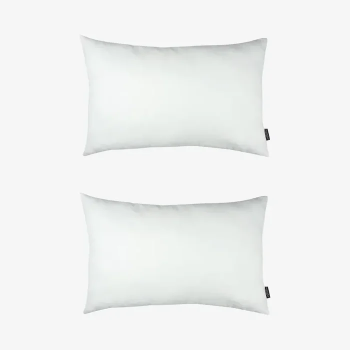 Honey Lumbar Throw Pillow Covers – White – Set of 2 by MIKE & Co. New York