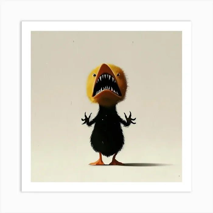 Horror Duck Art Print by der Mumpitz