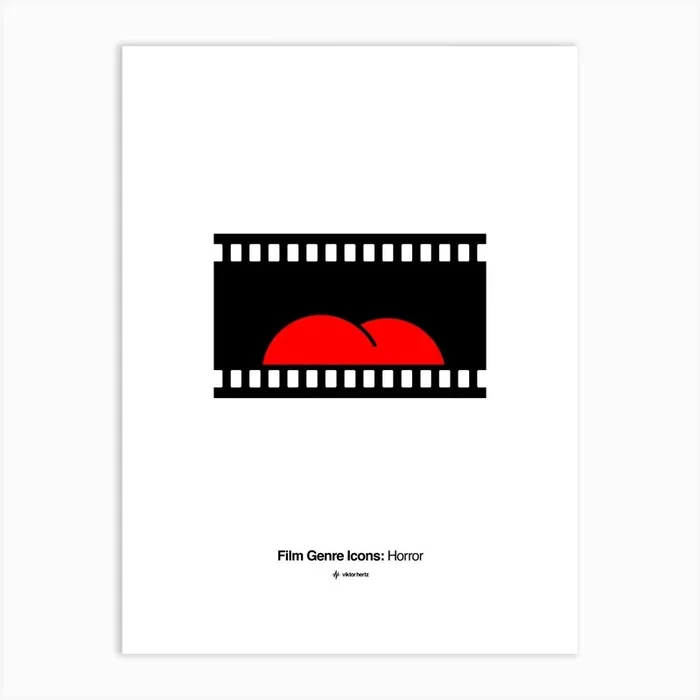 Horror Film Genre Icon Art Print by Viktor Hertz
