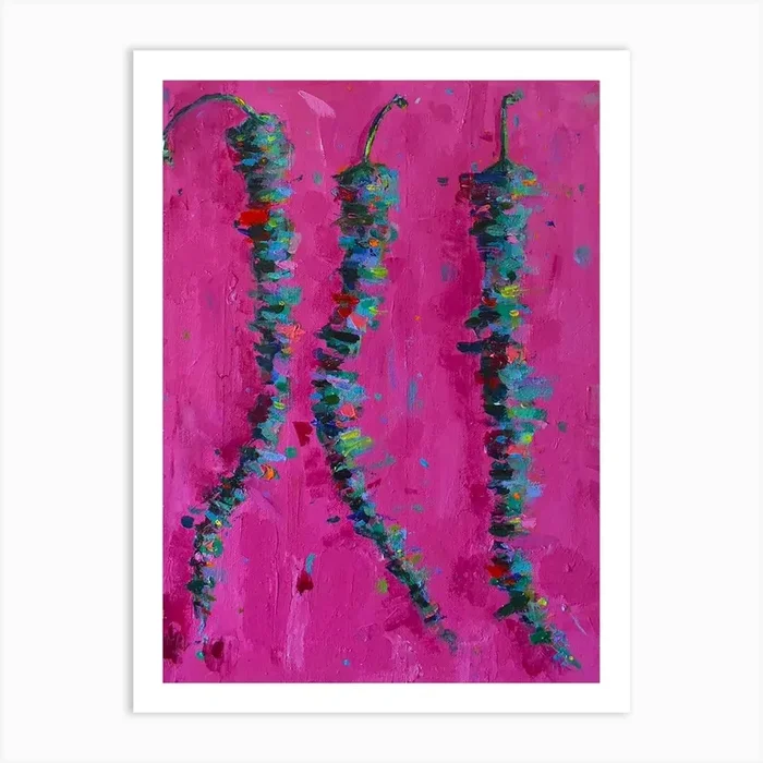 Hot Peppers Art Print by Dawn Underwood