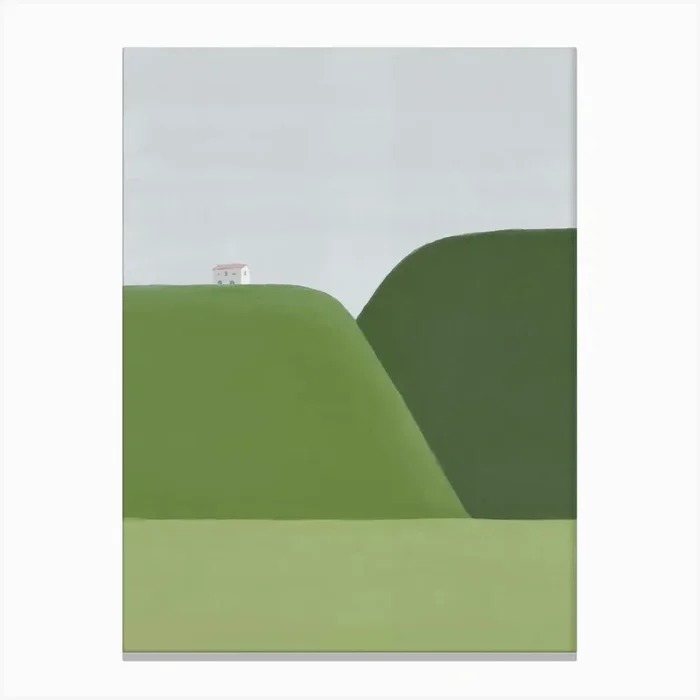 House On A Hill Canvas Print by The Printable Studio